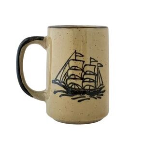 Otagiri Schooner Ship Stoneware Coffee Mug